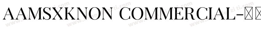 AaMSXKNon Commercial字体转换